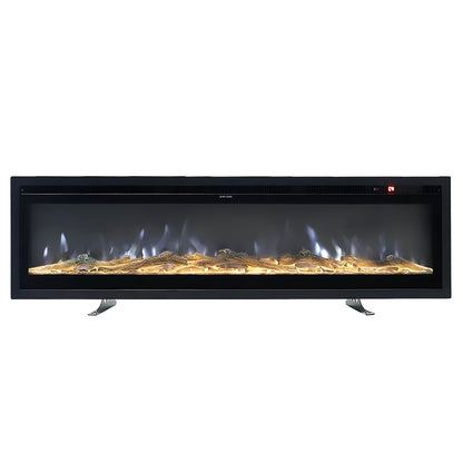 Media Wall Electric Fireplace Insert w/ Remote Control