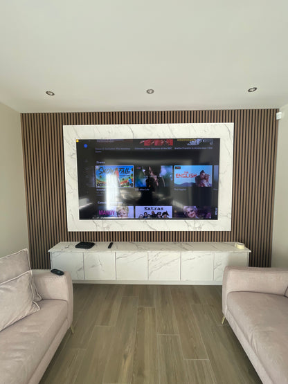 Acoustic Panel Media Wall With TV Cabinet