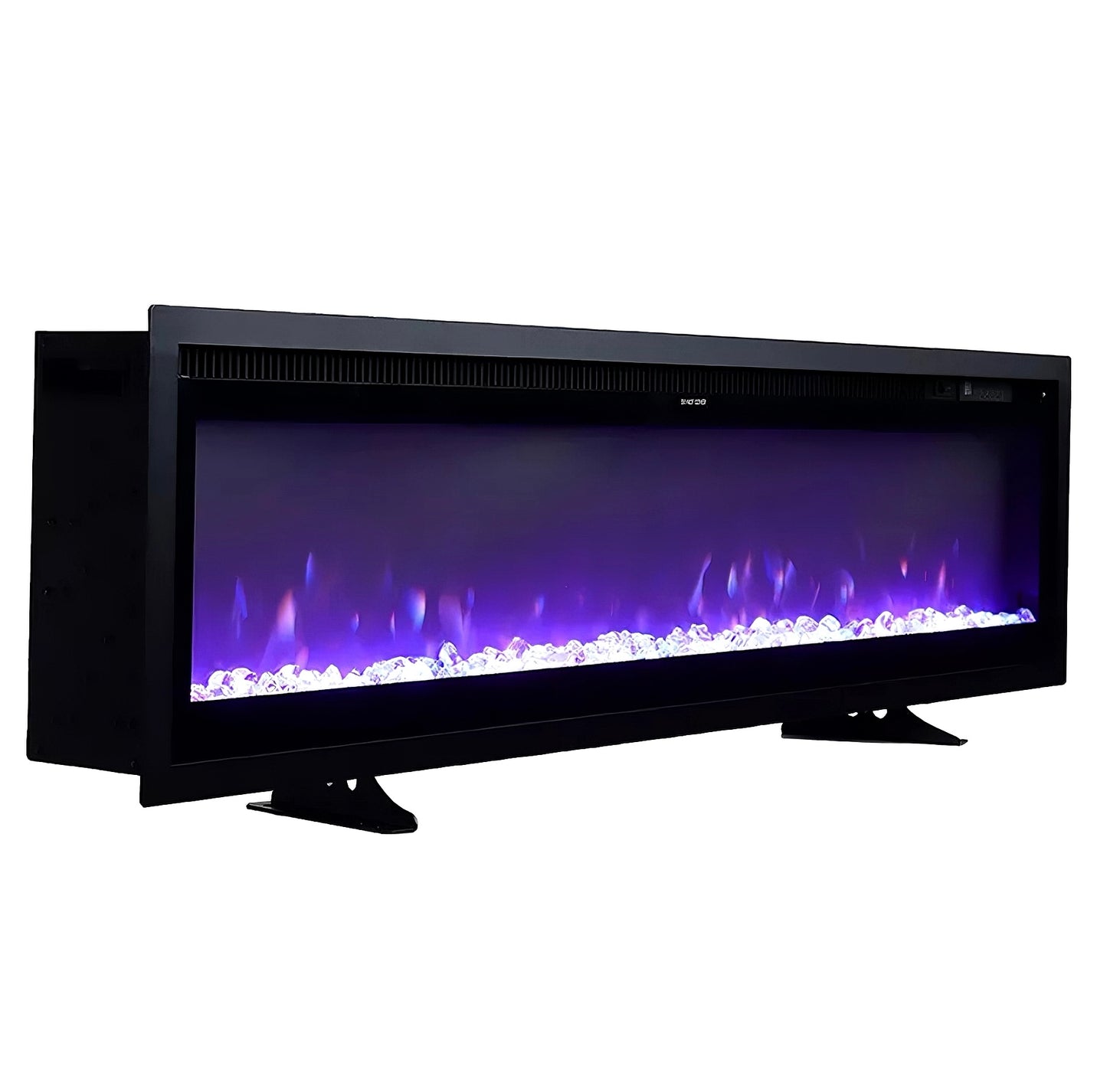 Media Wall Electric Fireplace Insert w/ Remote Control
