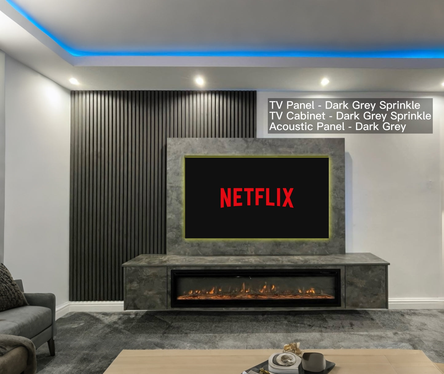 TV Cabinet With Electric Fireplace Insert