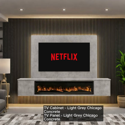 TV Cabinet With Electric Fireplace Insert